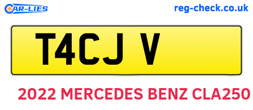 T4CJV are the vehicle registration plates.