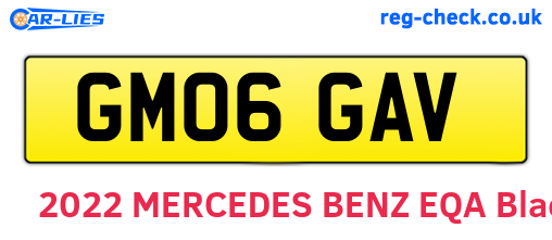 GM06GAV are the vehicle registration plates.