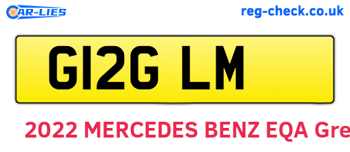 G12GLM are the vehicle registration plates.