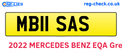 MB11SAS are the vehicle registration plates.
