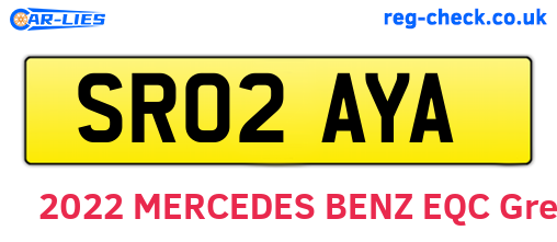 SR02AYA are the vehicle registration plates.