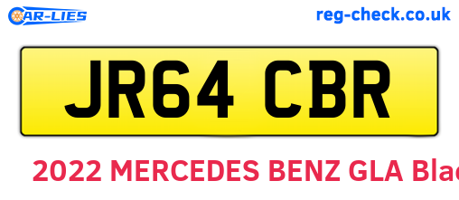 JR64CBR are the vehicle registration plates.