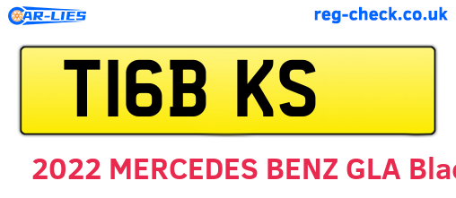 T16BKS are the vehicle registration plates.