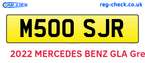 M500SJR are the vehicle registration plates.