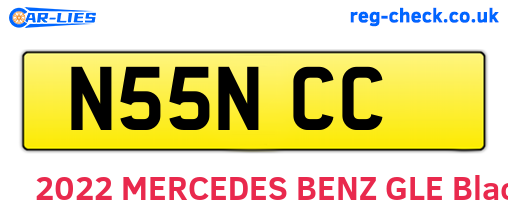 N55NCC are the vehicle registration plates.