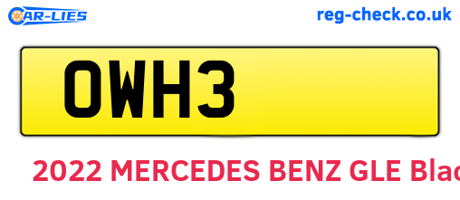 OWH3 are the vehicle registration plates.