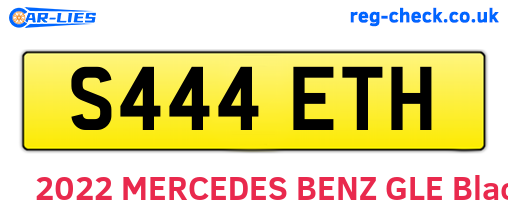 S444ETH are the vehicle registration plates.