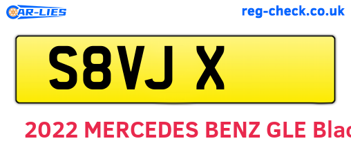 S8VJX are the vehicle registration plates.