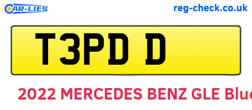 T3PDD are the vehicle registration plates.
