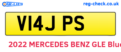 V14JPS are the vehicle registration plates.