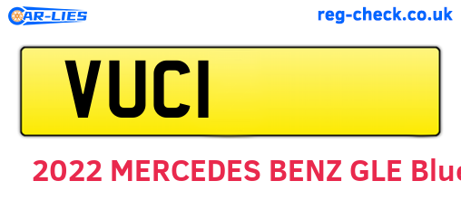 VUC1 are the vehicle registration plates.