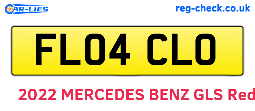 FL04CLO are the vehicle registration plates.