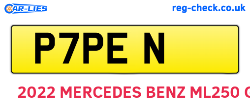 P7PEN are the vehicle registration plates.