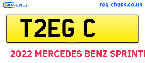 T2EGC are the vehicle registration plates.