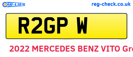 R2GPW are the vehicle registration plates.
