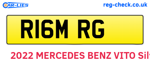 R16MRG are the vehicle registration plates.