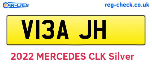V13AJH are the vehicle registration plates.