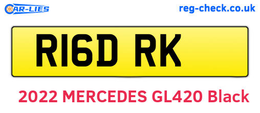R16DRK are the vehicle registration plates.