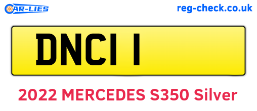 DNC11 are the vehicle registration plates.