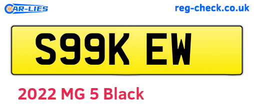 S99KEW are the vehicle registration plates.