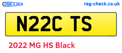 N22CTS are the vehicle registration plates.
