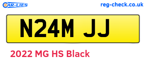 N24MJJ are the vehicle registration plates.
