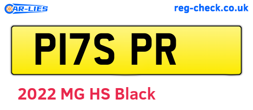 P17SPR are the vehicle registration plates.