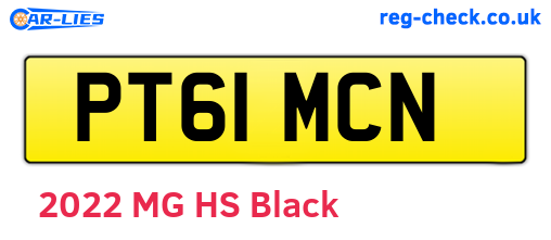 PT61MCN are the vehicle registration plates.