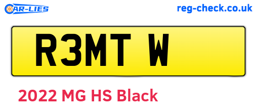R3MTW are the vehicle registration plates.