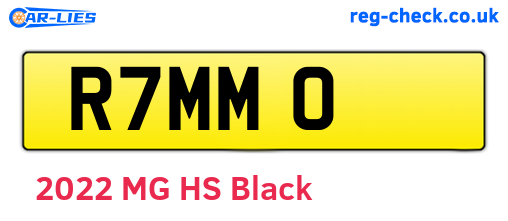 R7MMO are the vehicle registration plates.