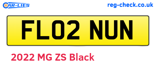 FL02NUN are the vehicle registration plates.