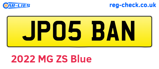 JP05BAN are the vehicle registration plates.