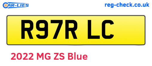 R97RLC are the vehicle registration plates.