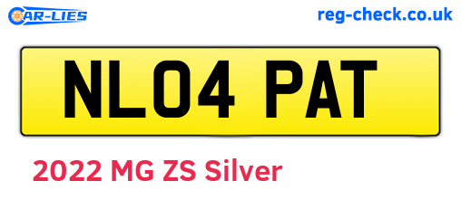 NL04PAT are the vehicle registration plates.