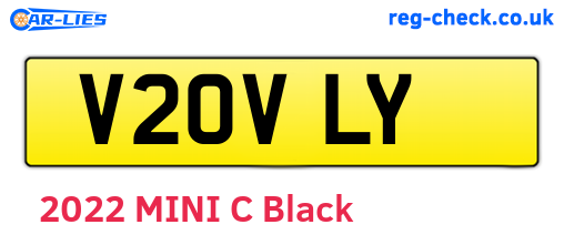 V20VLY are the vehicle registration plates.