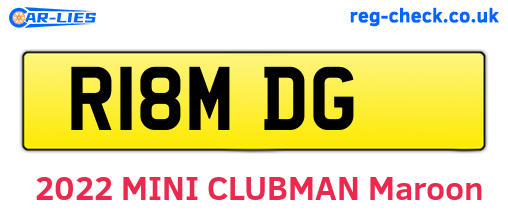 R18MDG are the vehicle registration plates.