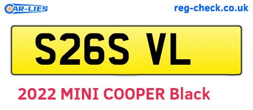 S26SVL are the vehicle registration plates.
