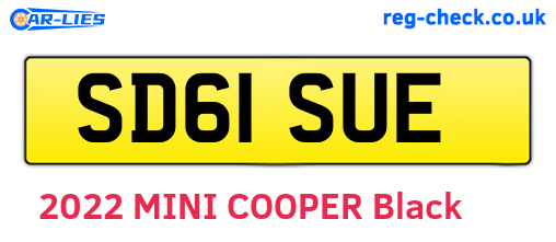 SD61SUE are the vehicle registration plates.