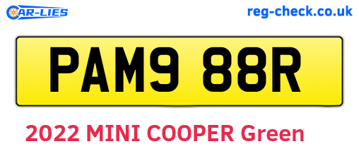 PAM988R are the vehicle registration plates.
