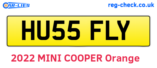 HU55FLY are the vehicle registration plates.