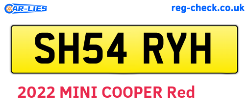 SH54RYH are the vehicle registration plates.