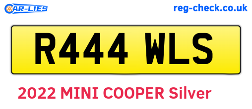 R444WLS are the vehicle registration plates.
