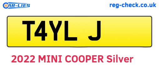T4YLJ are the vehicle registration plates.