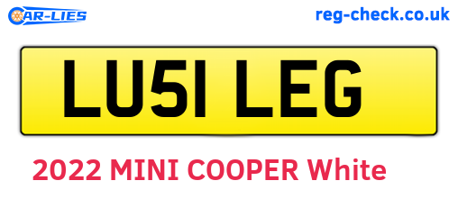 LU51LEG are the vehicle registration plates.