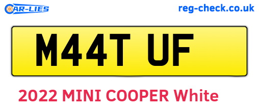 M44TUF are the vehicle registration plates.