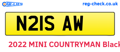 N21SAW are the vehicle registration plates.