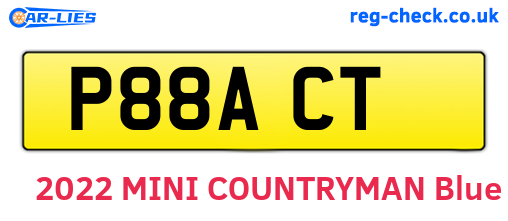 P88ACT are the vehicle registration plates.