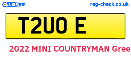 T2UOE are the vehicle registration plates.