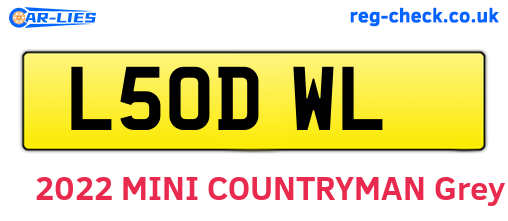 L50DWL are the vehicle registration plates.