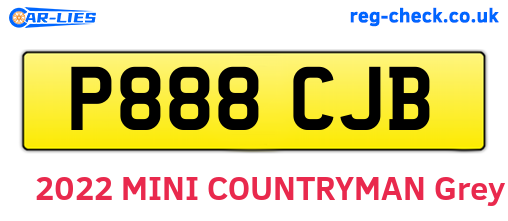 P888CJB are the vehicle registration plates.
